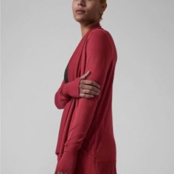 Decadent Red Pranayama Wrap from Athleta. So cozy and comfortable. - Picture 3 of 3